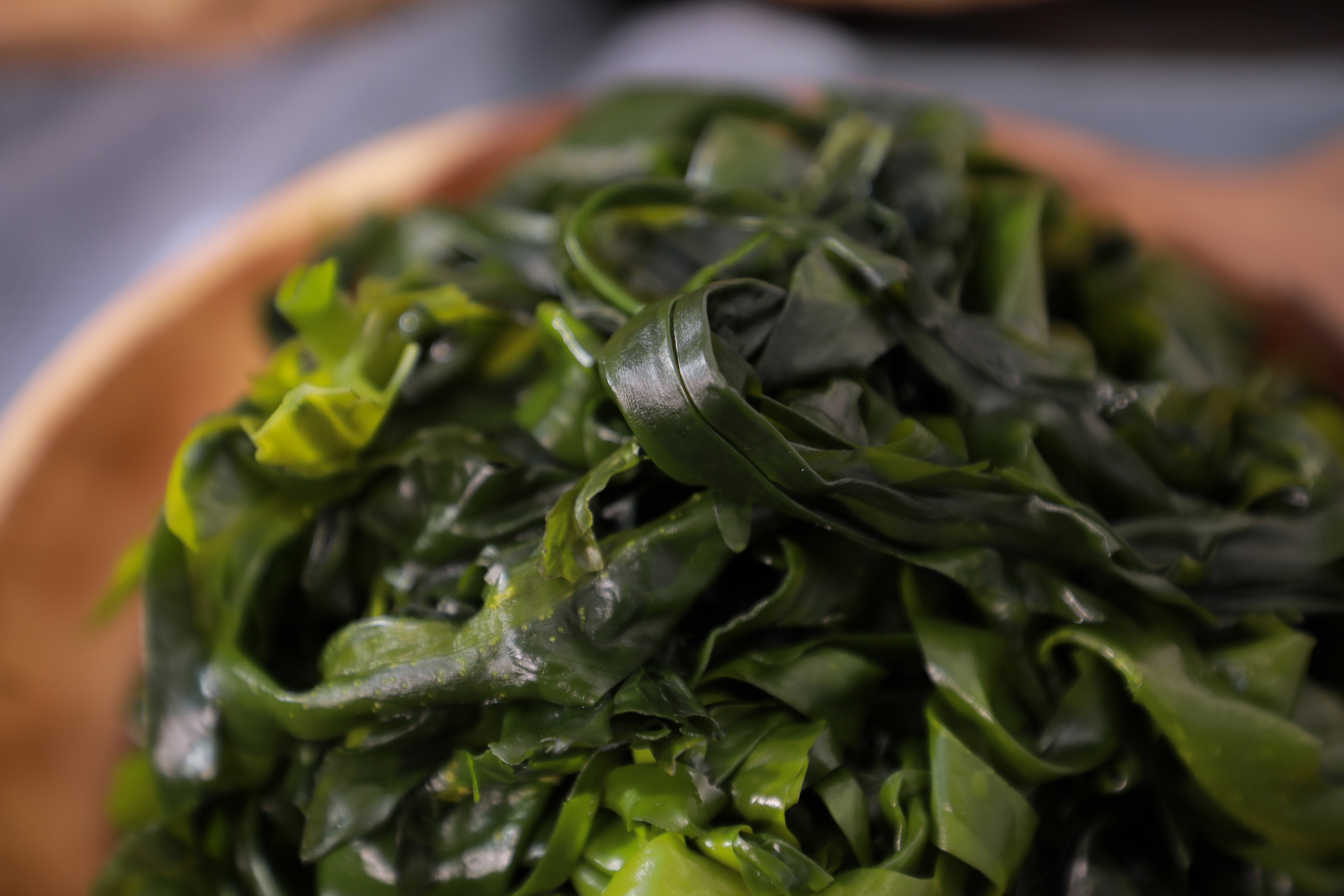 Soaked seaweed