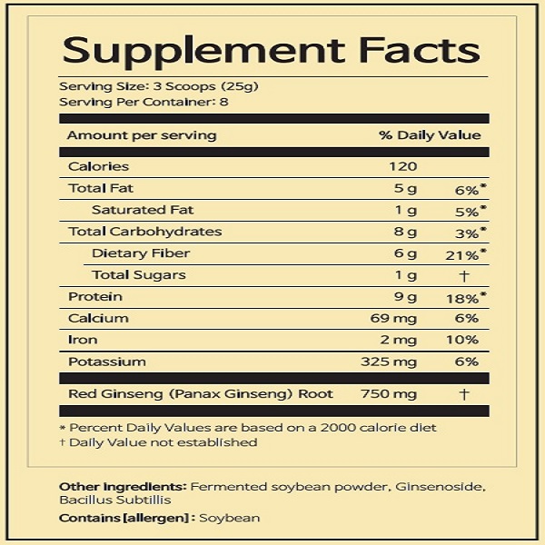 RedGinseng 750mg Protein 18 daily value