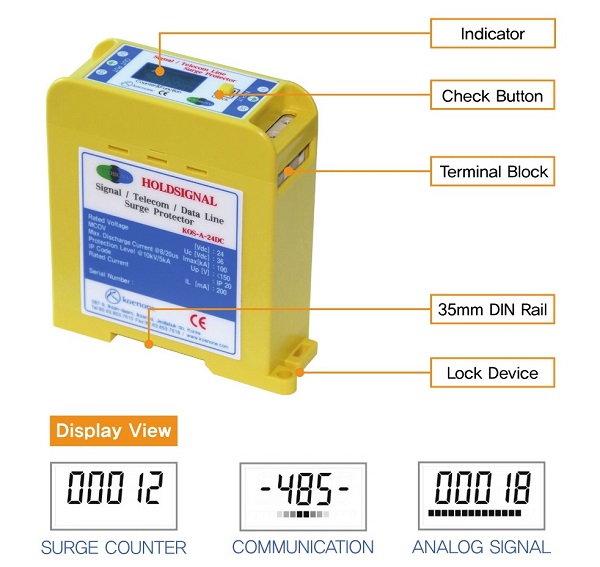 surge protector display