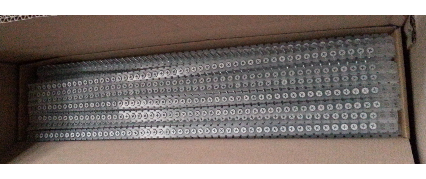 50 screws is collated in one plastrip strip