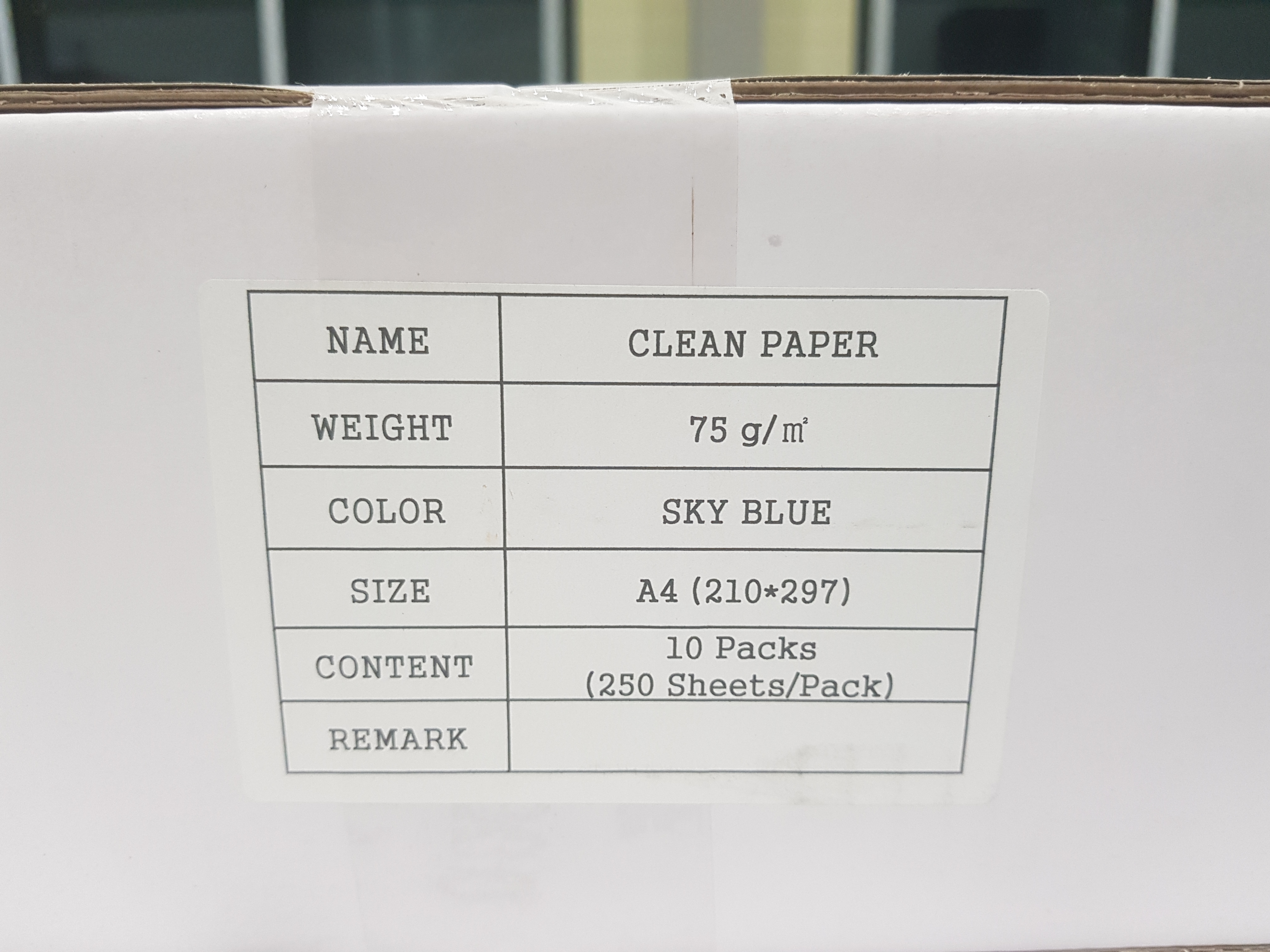 clean paper box