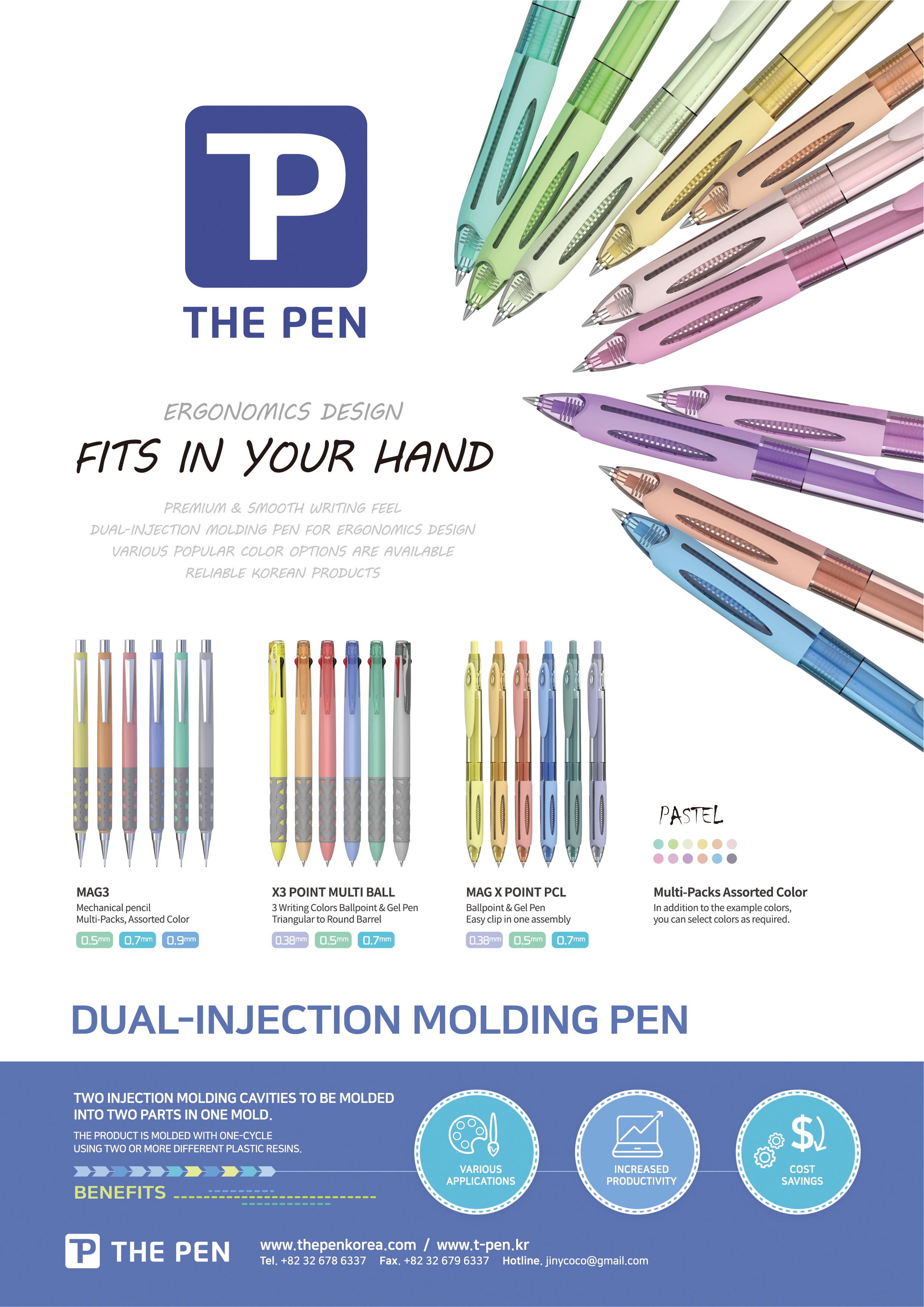 Writing interments injection mold 