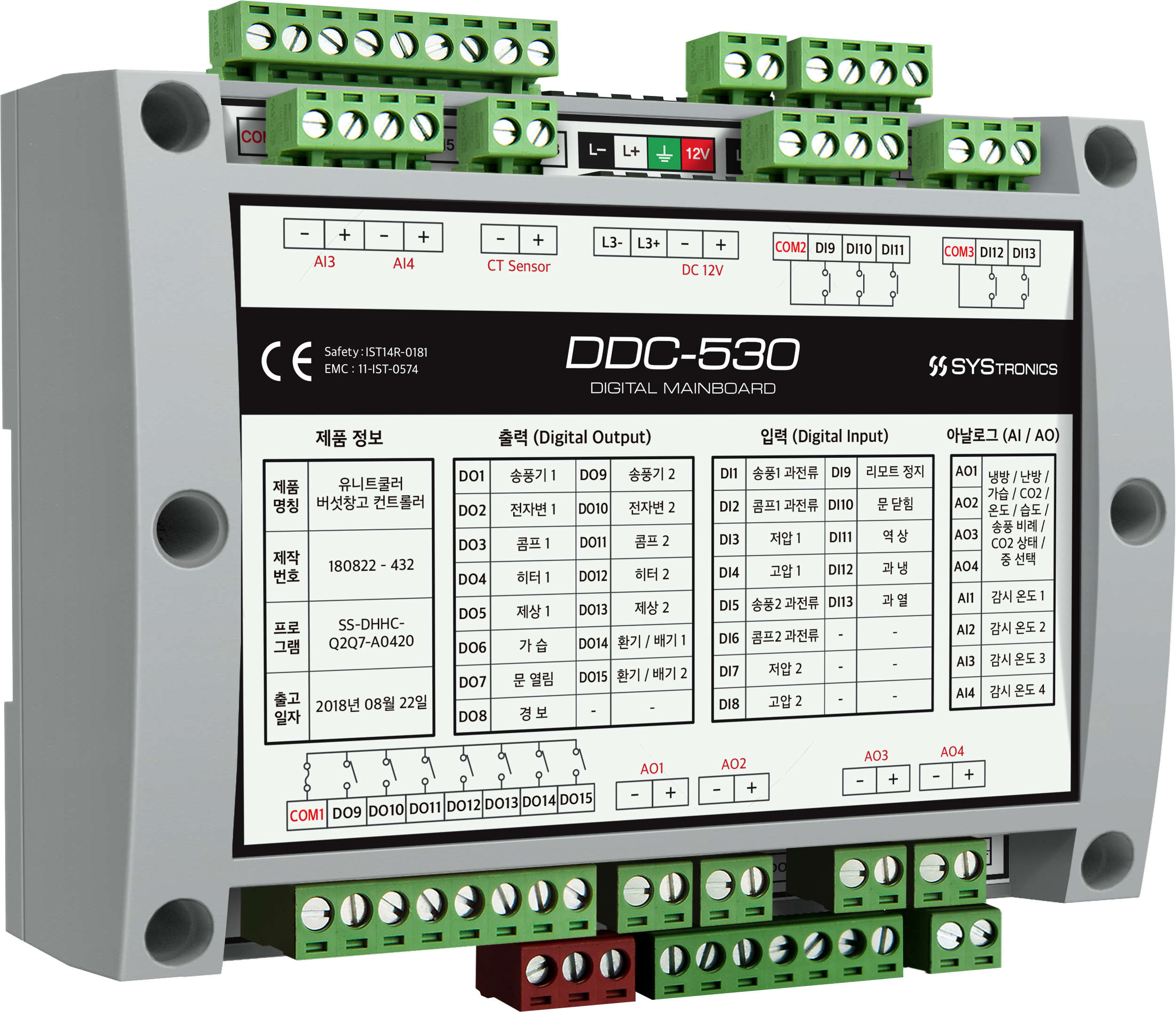 Clean room controller main board DDC 530