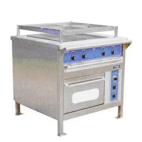 Elec cooking range with oven