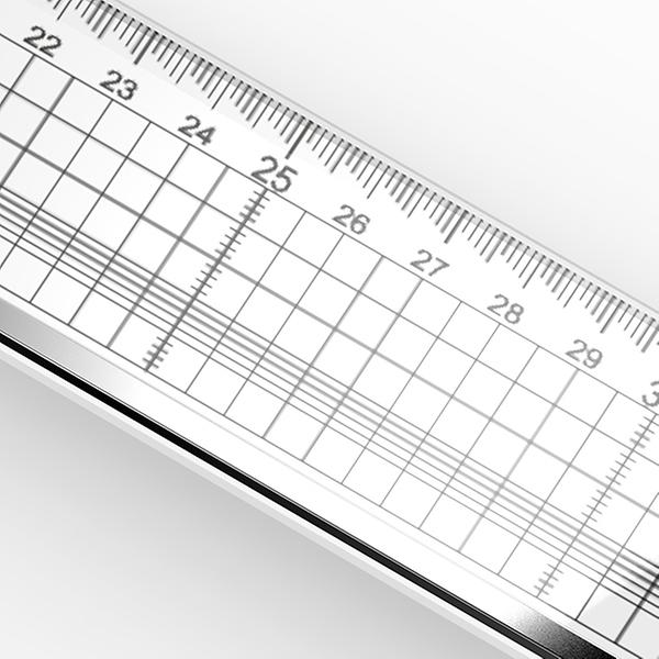 PROM Safe Cutting Ruler