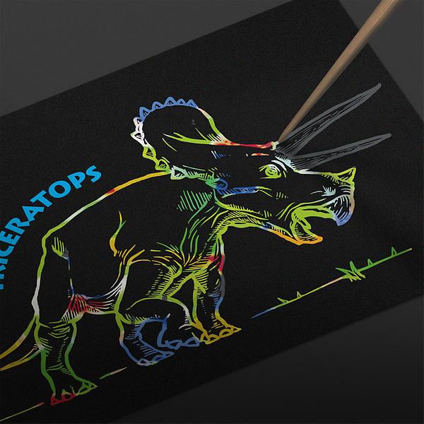 Dinosaur Scratch Board