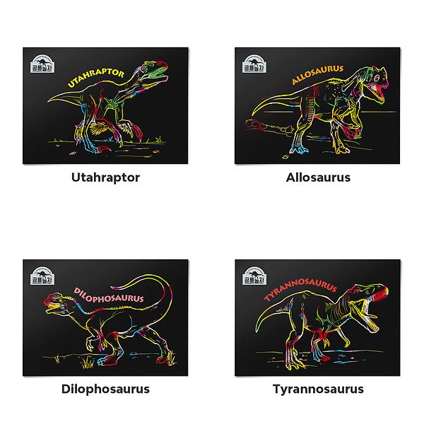 Dinosaur Scratch Board