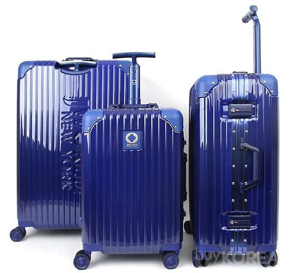 PC luggage indigo blue