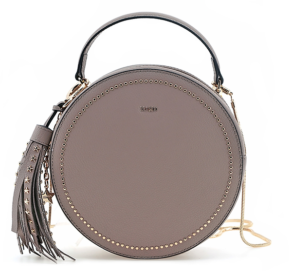 leather circle tote bag