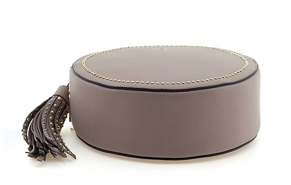 leather circle tote bag