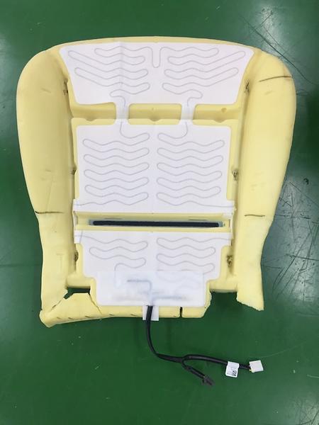 attached to car seat foam