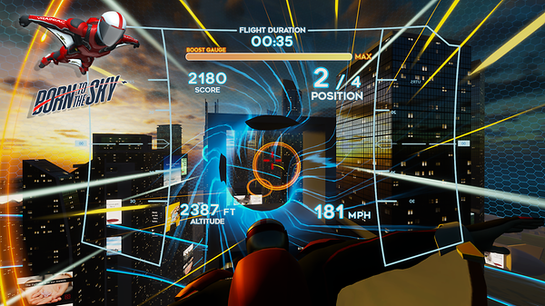VR wingsuit racing game
