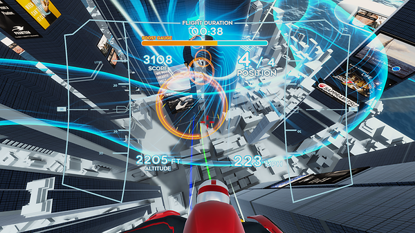 VR wingsuit racing game