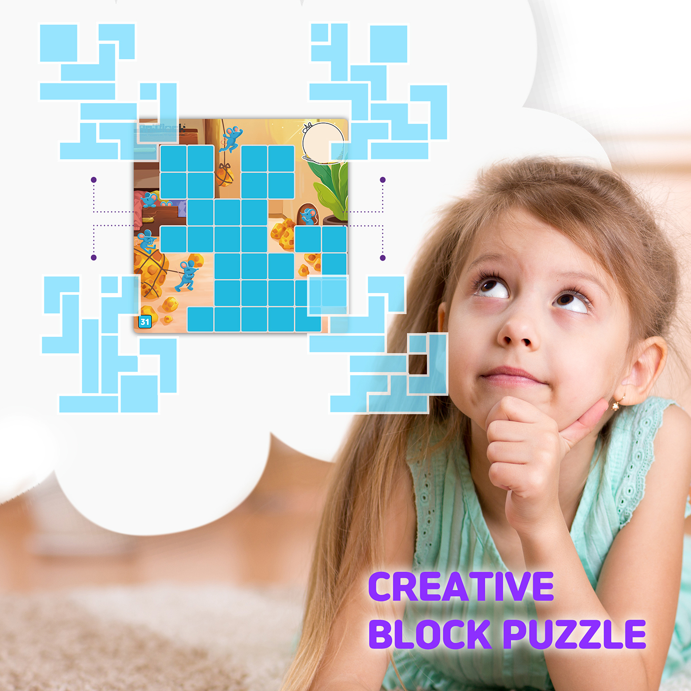 Educational block puzzles toy
