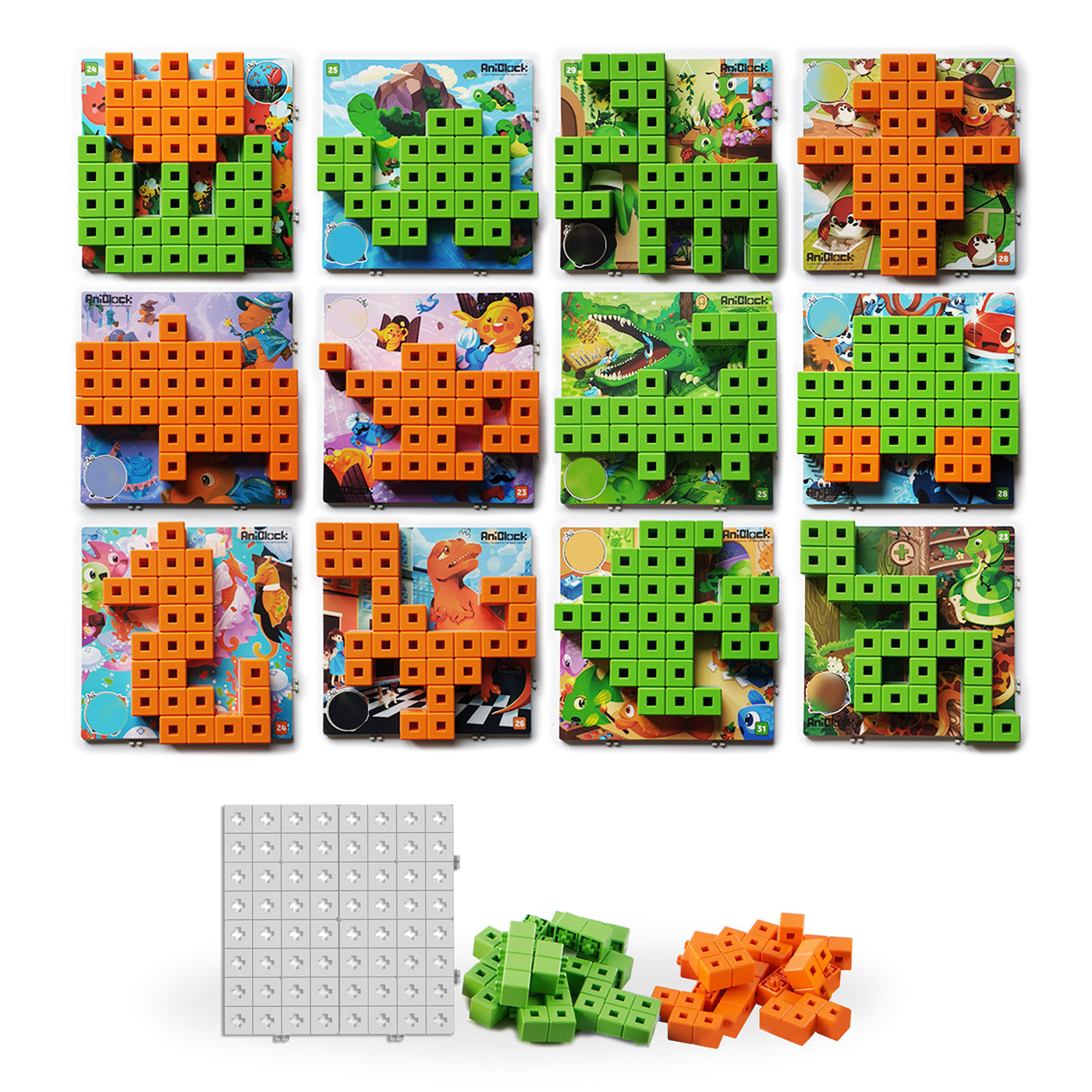 Match blocks according to the puzzle pattern