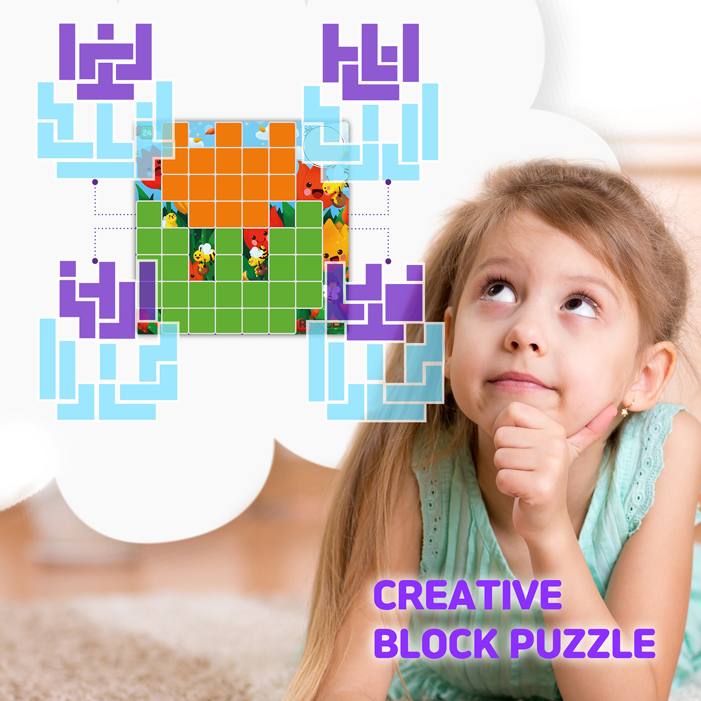 Educational block puzzles toy