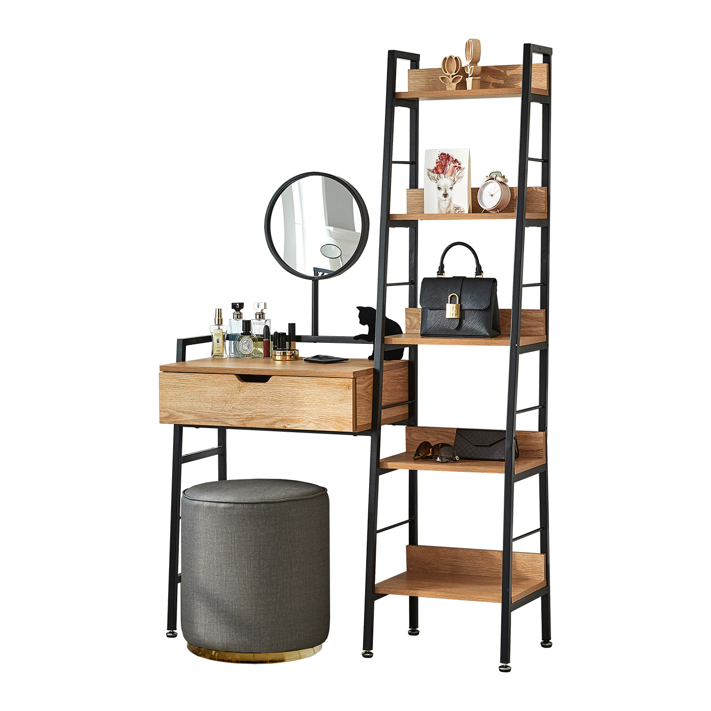 Vanity table with shelf 5tier