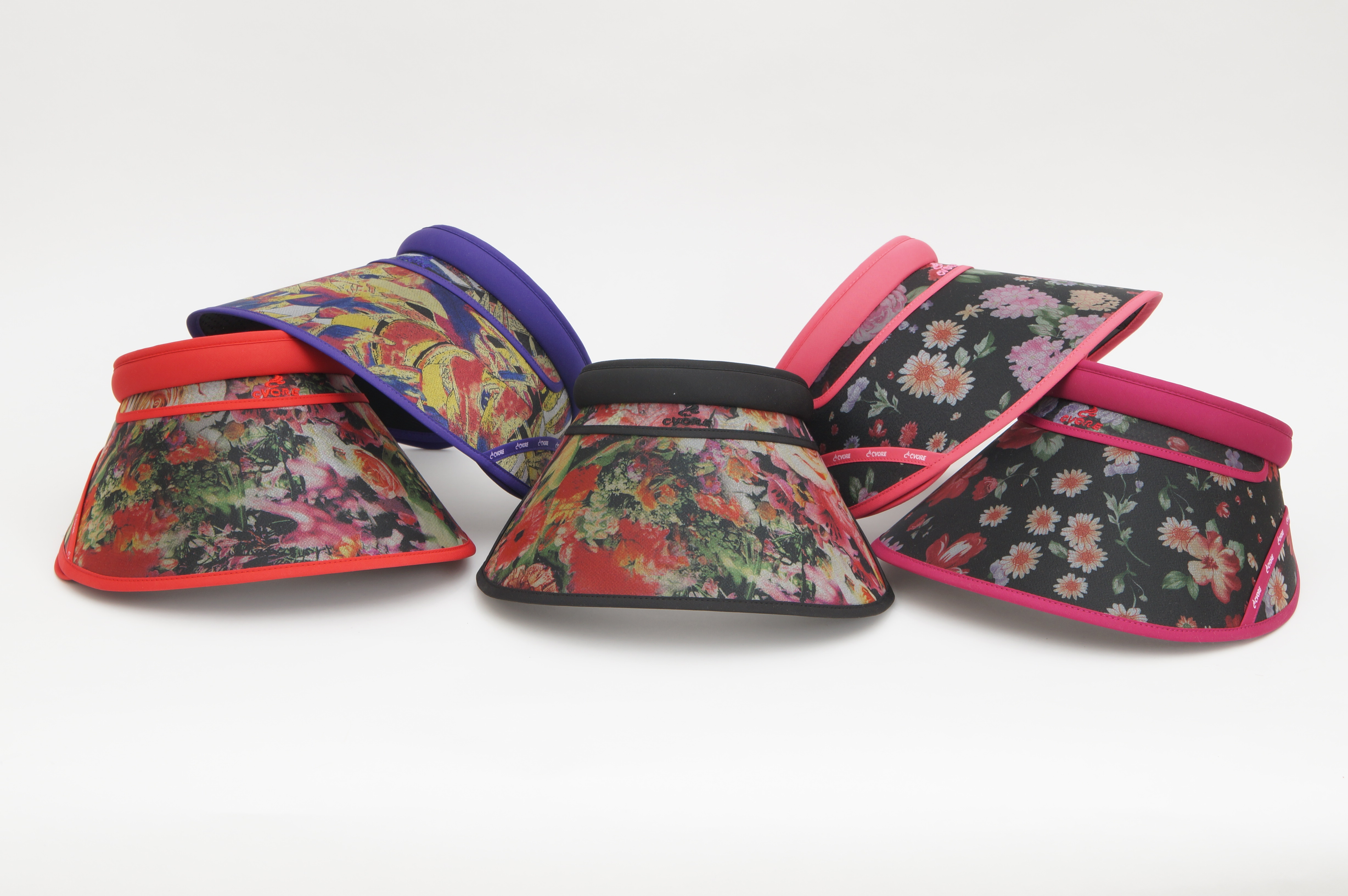 wing sun visor flower pattern