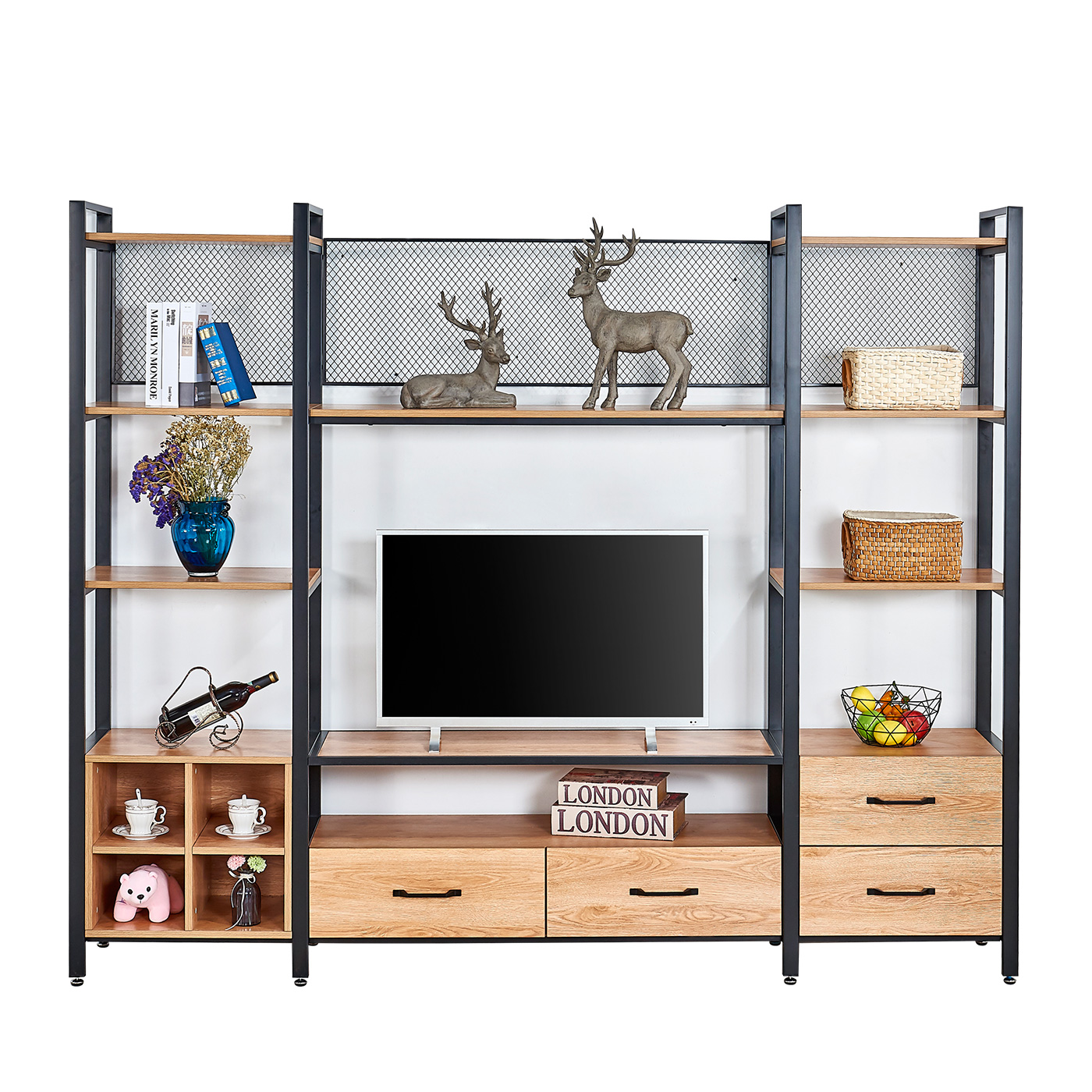 Plank W20 Entertainment Center TV Stand Set