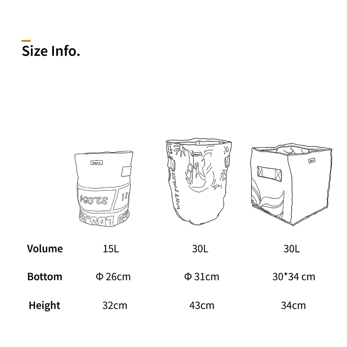 size information