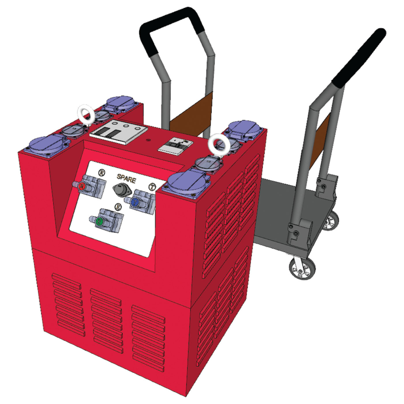 Power distribution box and moving cart