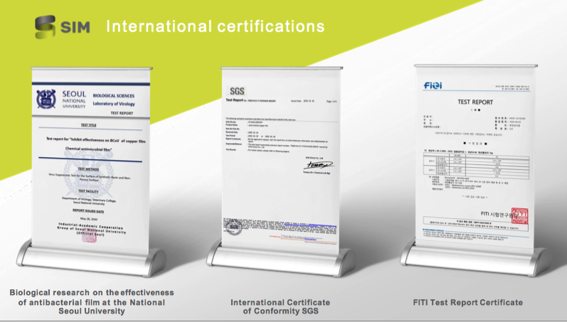 ZINC antimicrobial film 