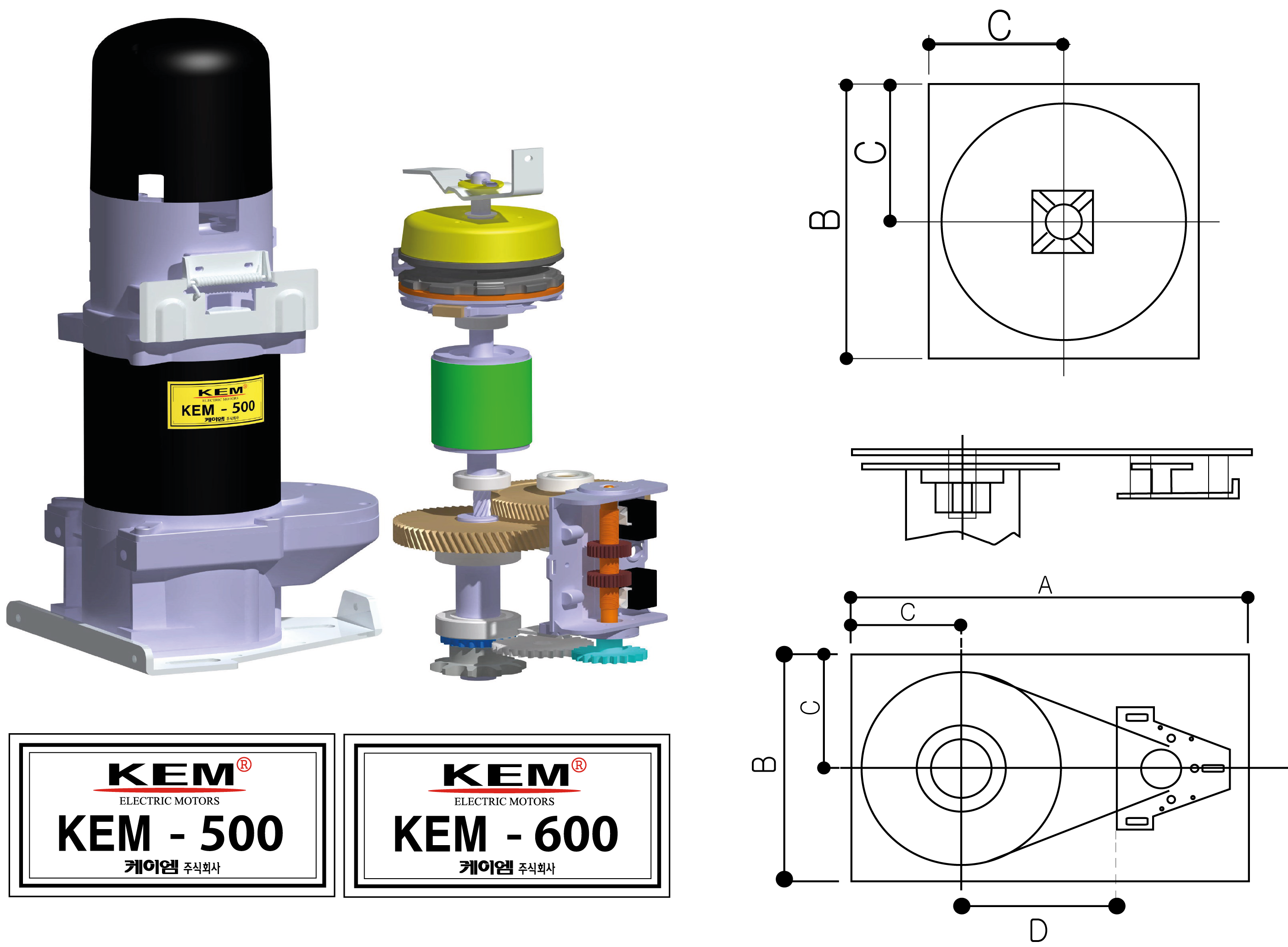 Door opener motor and Bracket