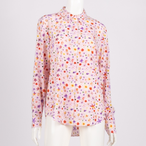 Basic Buttondown Shirt with Floral Pattern