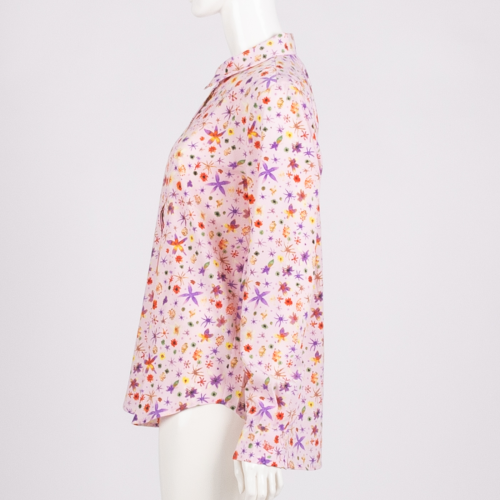 Basic Buttondown Shirt with Floral Pattern