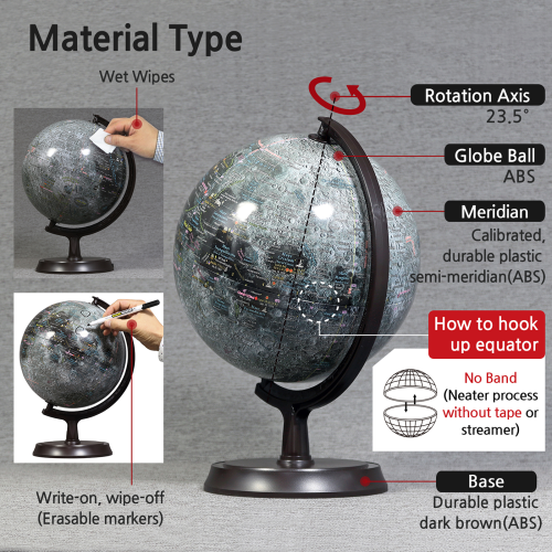 Mapsoft Expolorer Moon Globe 24cm M24 Lunar Globe 