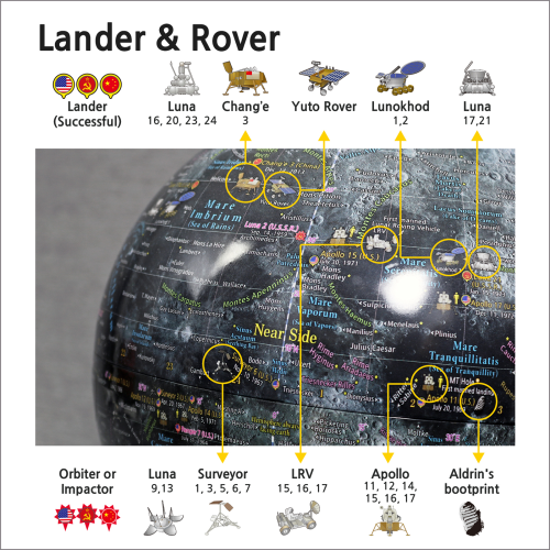 Mapsoft Expolorer Moon Globe 24cm M24 Lunar Globe 