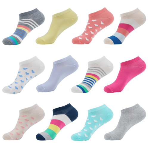 MONFOOT Womens 12 Pairs Colorful Patterned Fun D