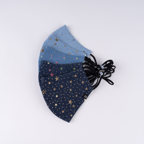 DENIM MASK Light Blue Silver Star