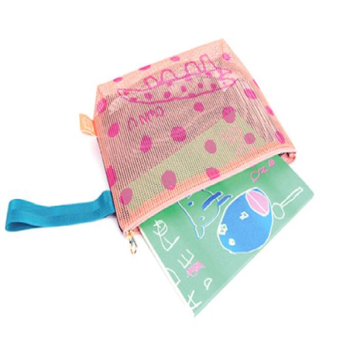 Dot Lizard Mesh ClutchPink