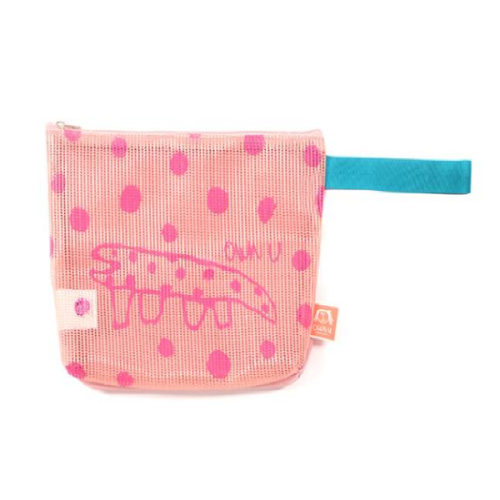 Dot Lizard Mesh ClutchPink