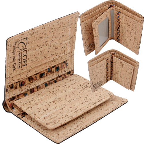 COPI Unisex Wallets Vegetable Italy Cork Leather V