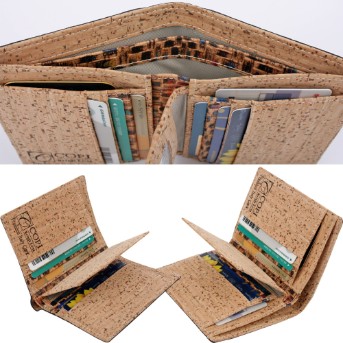 COPI Unisex Wallets Vegetable Italy Cork Leather V