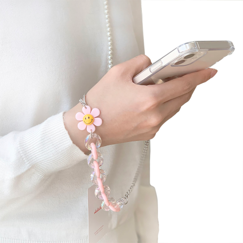 Pink Flower Strap Phone Case