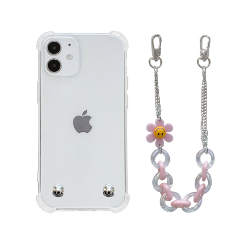Pink Flower Strap Phone Case