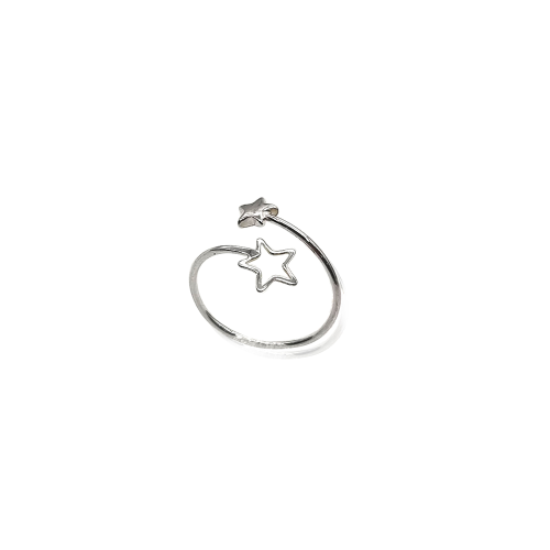 Star Open Silver Ring