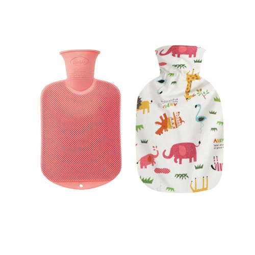 Fashy Hot Water Bottle with Cotton Cover Ivory