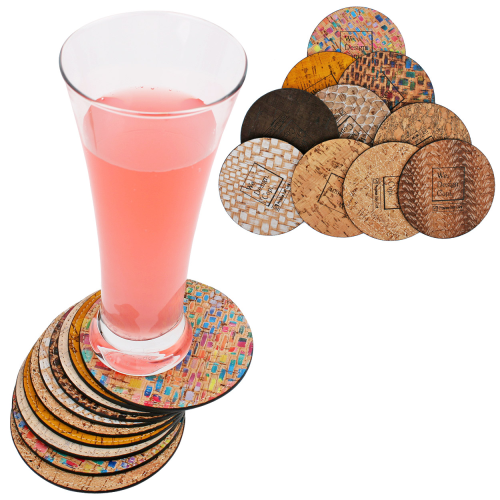 Tea Coaster Vegetable CORK Leather Vegan Fashion 