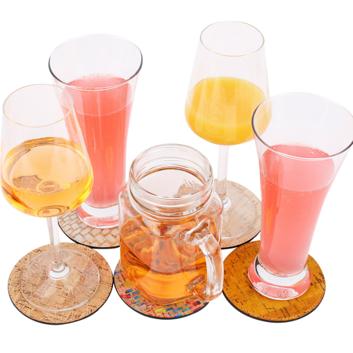 Tea Coaster Vegetable CORK Leather Vegan Fashion 