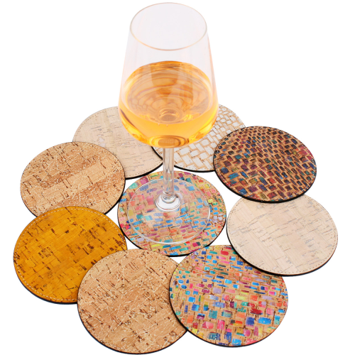 Tea Coaster Vegetable CORK Leather Vegan Fashion 