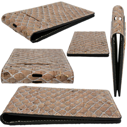 Long Slim Card Wallets  Vegetable Cork Leather