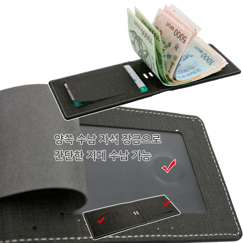 Long Slim Card Wallets  Vegetable Cork Leather