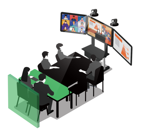 Hybrid Virtual Meeting room Studio  