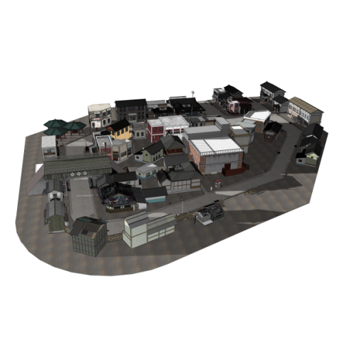 Sketchup 3D Modeling Korea poor hillside village