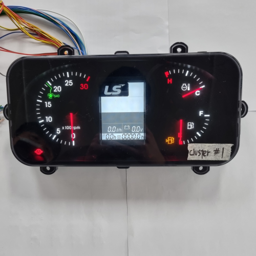 Cluster for agricultural construction machine