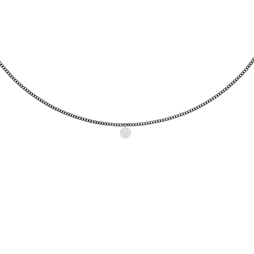Black Chain Round Necklace